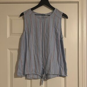 Old Navy Light Blue Striped Tank Top